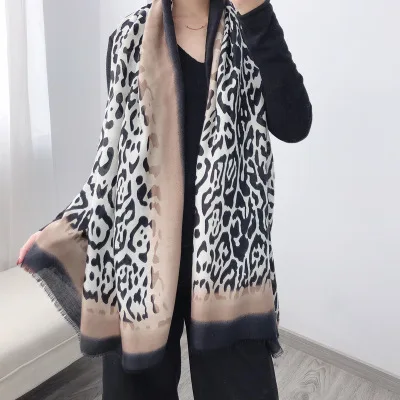 style 35 Новинка, женские леопардовые зимние пашмины шарфы, роскошные хлопковые шали, дамские шали, шарф для шеи, толстый шарф, хиджаб бандана - Цвет: style 35