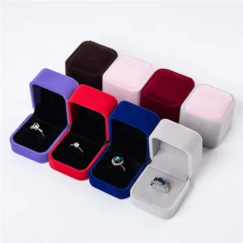 

1pcs Squre Wedding Velvet Earrings Ring Box Jewelry Display Case Gift boxes Amazing 2019 New