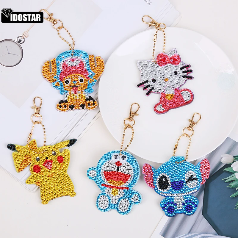 

5D Diamond Painting Keychain Special Rhinestone Embroidery Pendant DIY Craft Kits Cross Stitch Key Chain Accessories