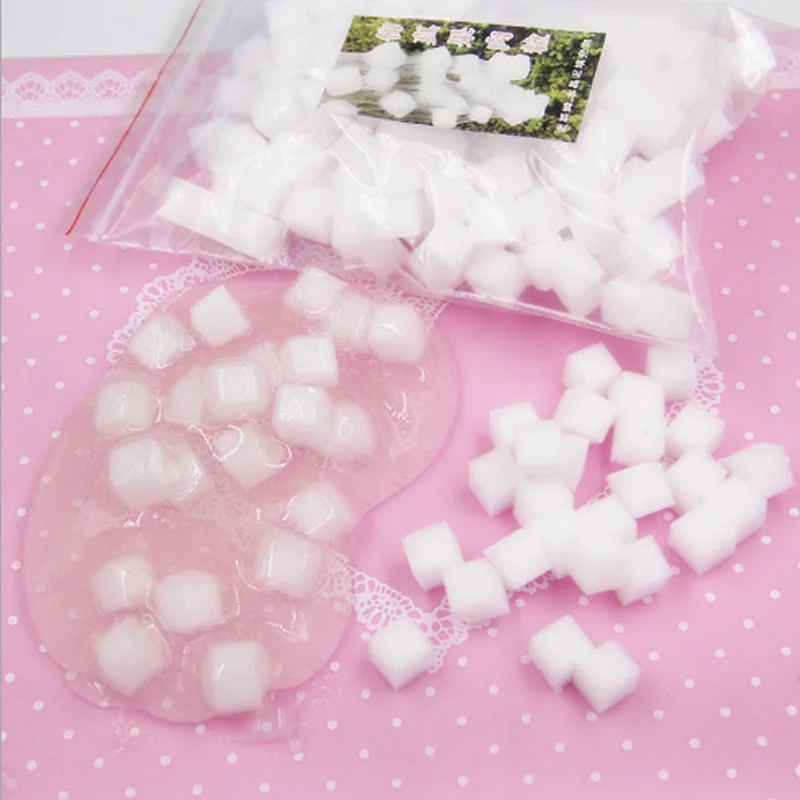 

6g/Bag 10*10mm Simulation Jelly Cubes for DIY Slime / Jelly Cube Clear Slime Toy Girl Crafts DIY Toy Fruit Crystal Material