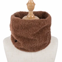 Осень-зима, один круг, детский однотонный теплый шарф, повседневный воротник, универсальный нагрудник для мальчиков и девочек от 2 до 10 лет