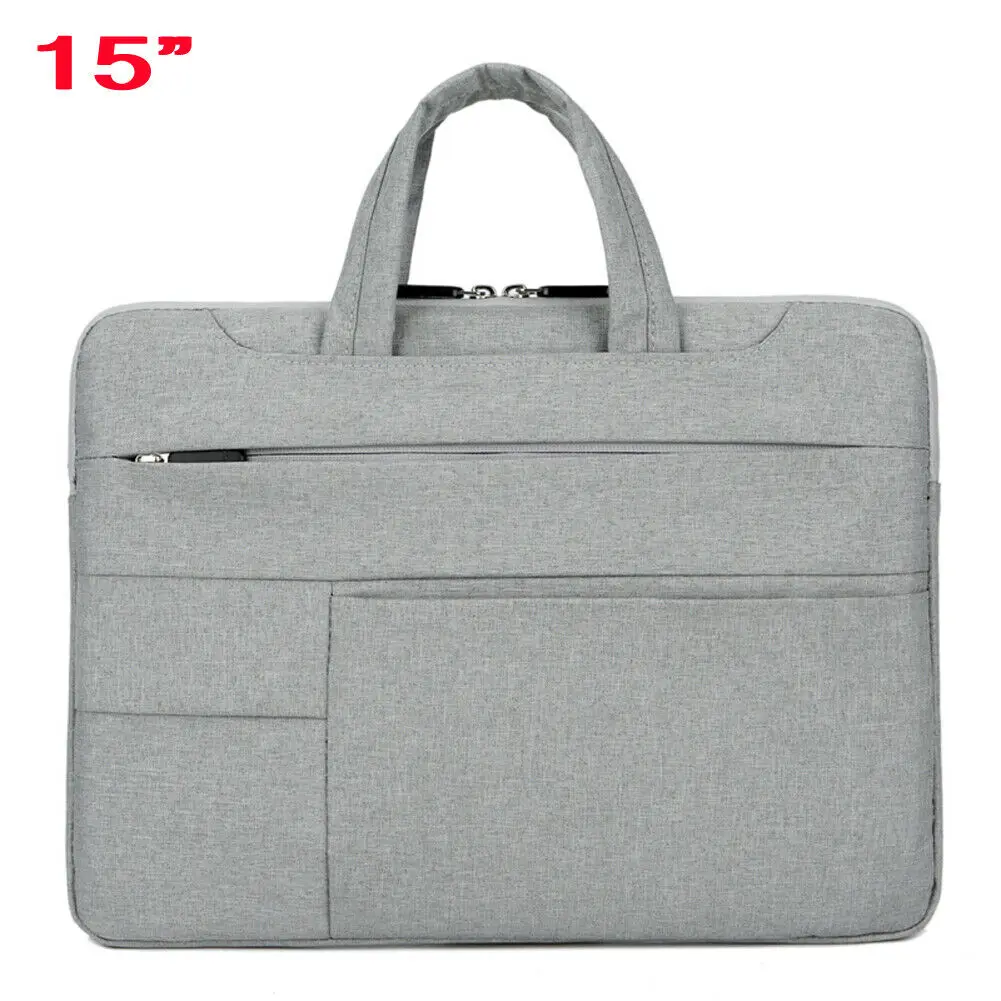 Newest Hot Business Notebook Laptop Sleeve Carry Case Bag Handbag For 13 14 15 Inch Computer Case Skin Durable Bags - Цвет: Light Gray 15 inch