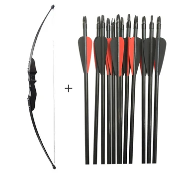 

6/12pk Arrows+30lbs/40lbs Taken down Recurve Bow for Archery Bow Shooting Hunting Game Outdoor Sports Right hand&left hand bow