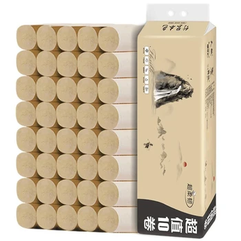 

2 Mentions (20 Rolls) Toilet Paper Household Bamboo Pulp Natural Roll Paper Toilet Paper Coreless Roll Paper