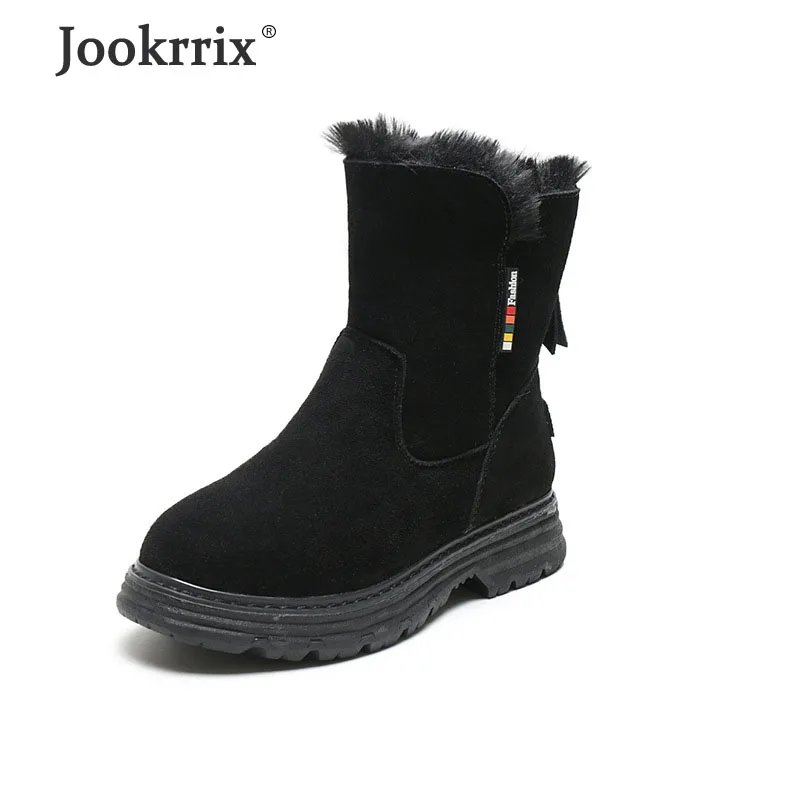 Jookrrix; коллекция года; женская зимняя обувь из натуральной кожи; удобные короткие ботинки; Модные женские зимние ботинки