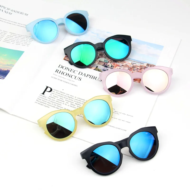 Tanio Okulary przeciwsłoneczne dla dzieci dziewczyny chłopcy marka okrągłe moda sklep
