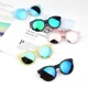 Gafas de sol de marca para niños y niñas, lentes de sol Retro de moda redonda para bebés, lentes de espejo, UV400