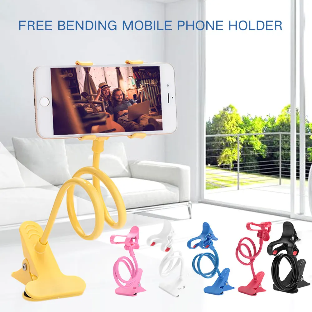 Phone Stand Clip Holder Premium Quality Phone Holder Desktop Automobile with Long Arm ABS Flexible Bracket