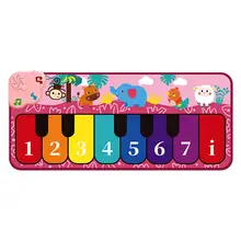 Tapis de Piano avec voix d'animal pour bébé, tapis de jeu d'instruments musicaux, tapis de clavier de sol, jouet éducatif d'apprentissage pour enfants 