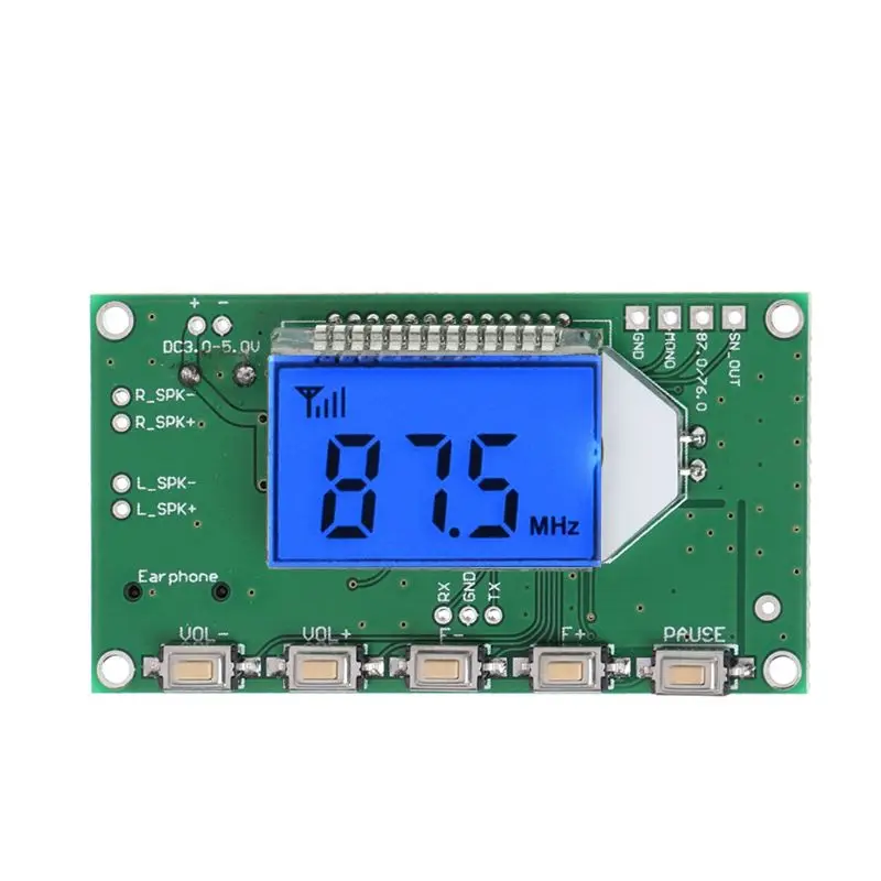 PLL lcd Цифровой FM радио приемник модуль 87-108 МГц беспроводной микрофон стерео Прямая поставка