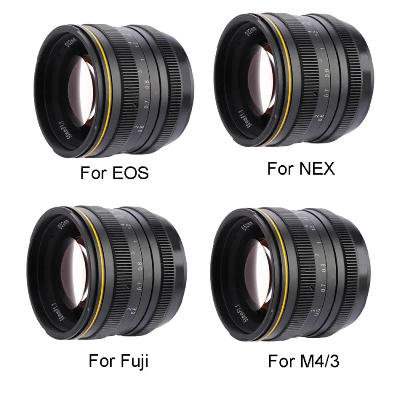 50 мм F1.1 APS-C объектив с большой апертурой ручной фокусировки для Canon NEX для Fuji X M4 EOS-M/3 Крепление камеры для беззеркальной камеры