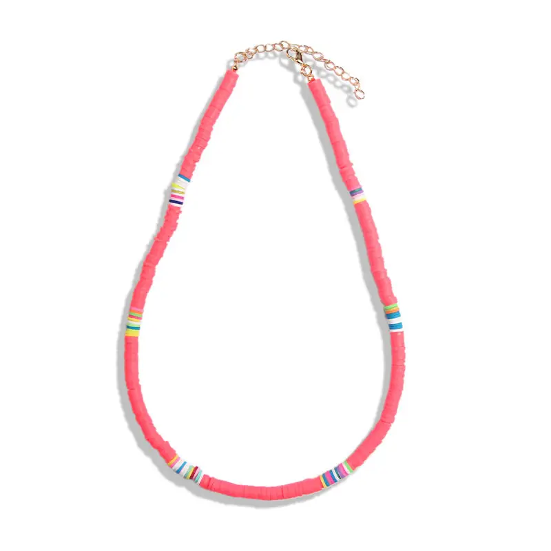 Просто FEEL ручной работы многоцветный колье ожерелье s для женщин Мода Шарм Кулон из смолы ожерелье богемное этнические ювелирные изделия подарки - Окраска металла: 25PK