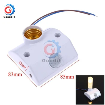 

E27 AC220V 50HZ/60HZ Infrared Motion Sensor Light Switch Automatic Lamp Holder Intelligent Light Motion Sensing Switch W/ Screws