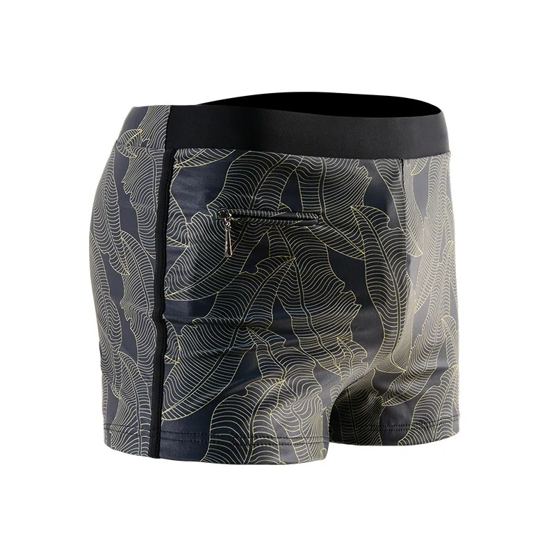 

Korean-style Swimming Trunks Men Boxer Anti-Awkward Swimsuit Loose And Plus-sized Industry Equipment Hot Springs Men's Fashion