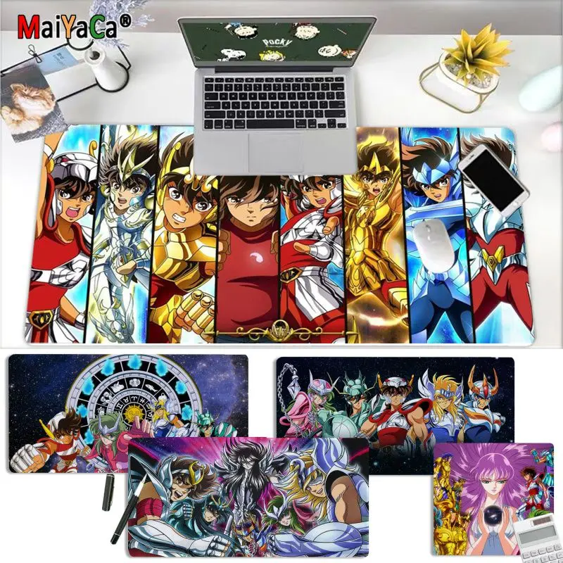 

MaiYaCa New Printed saint seiya anime DIY Design Pattern Game mousepad Rubber PC Computer Gaming mousepad