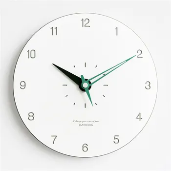 

Wall Clock Colorful Artistic Mutely Clock on The Wall Home Decor Design Wooden Creative Round Minimalist Luxury Europe