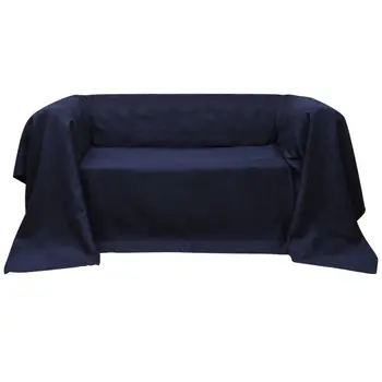 

Micro suede sofa bedspread blanket navy blue 270x350 cm