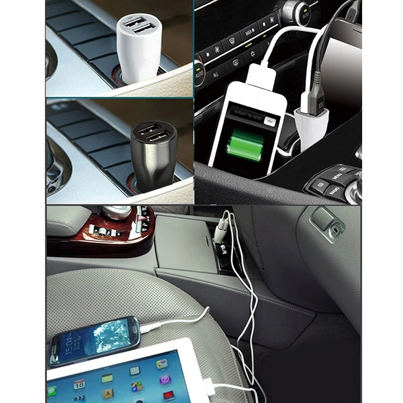 Универсальное автомобильное зарядное устройство PULUZ 5V 2.1A+ 1A с двумя usb-портами