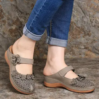 

Women Summer Open Toe Comfy Sandals Super Soft Premium Orthopedic Low Heel Walking Sandals Toe Corrector Cusion sandalias mujer