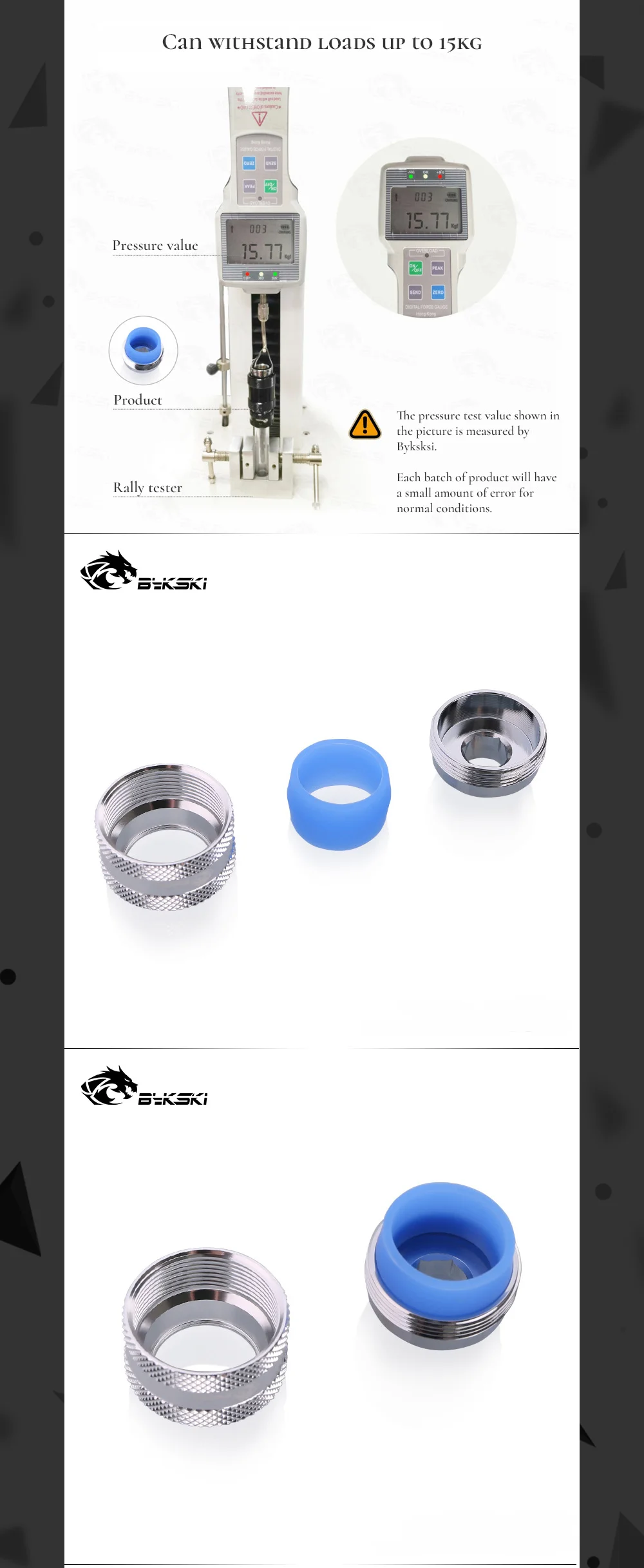 Anti-Off Type Hard Tube Fitting Bykski With Enhanced Silicone G1/4" Adapter For OD12mm / OD14mm / OD16mm Rigid Pipe Component  