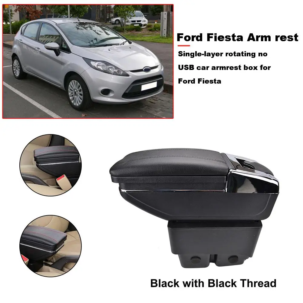 

Car Armrest For Ford Fiesta 2009-2017 Center Centre Console Storage Box Armrest Rotatable Armrest Car Accessories
