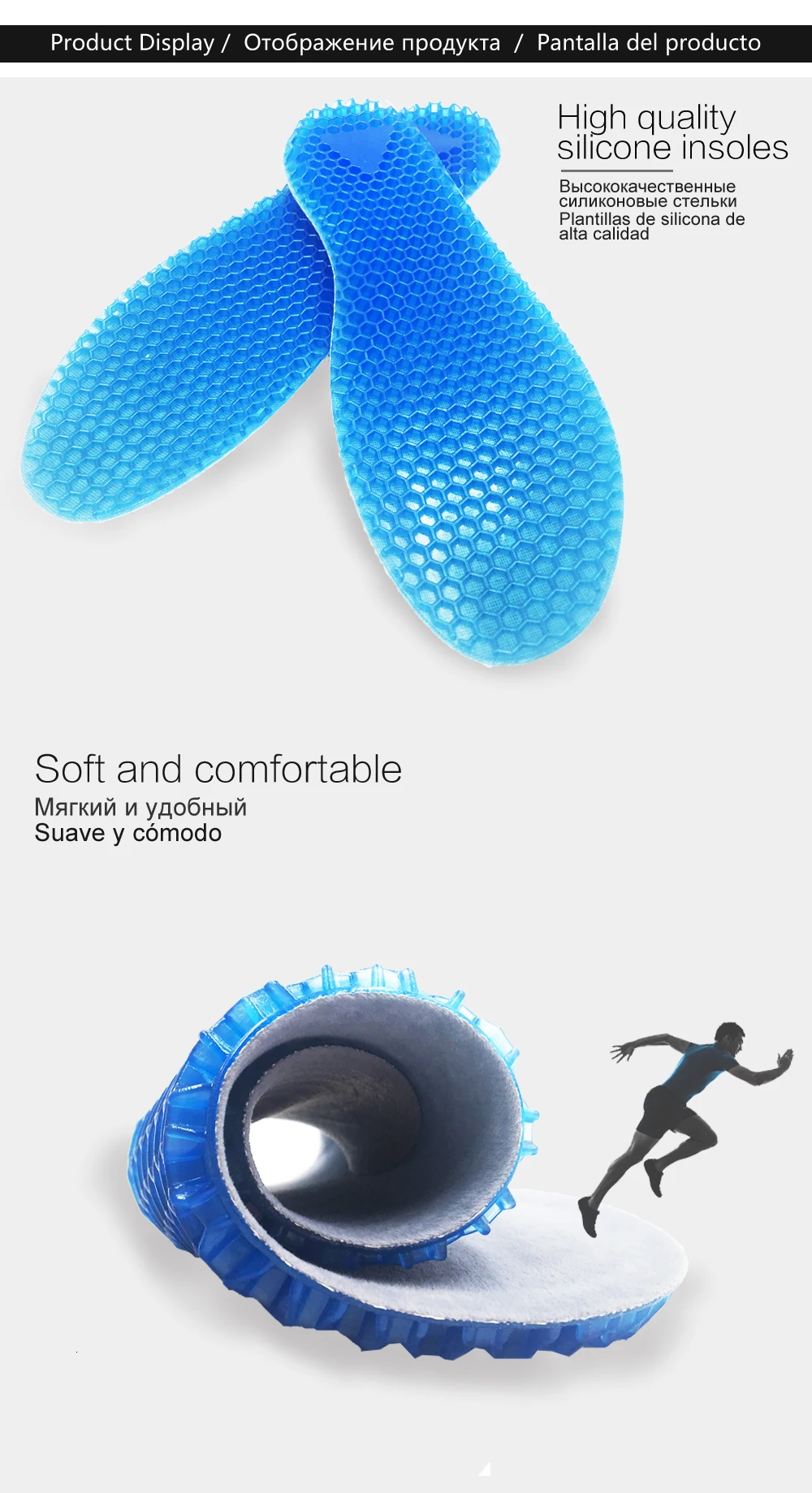 KOTLIKOFF силиконовые гелевые массажные стельки для спортивной обуви, ортопедические стельки для поддержки свода стопы, кроссовки, обувь, удобные вставки для ухода за ногами