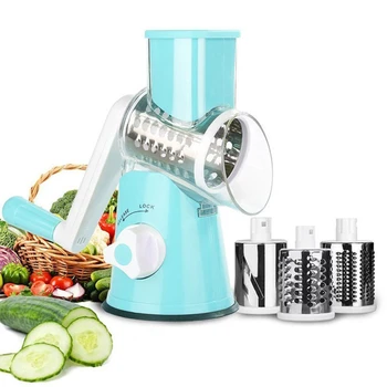 

3 In1 Multifunctional Round Mandoline Slicer Manual Vegetable Cutter grater Vegetable Spiralizer Potato Slicer Kitchen Gadgets