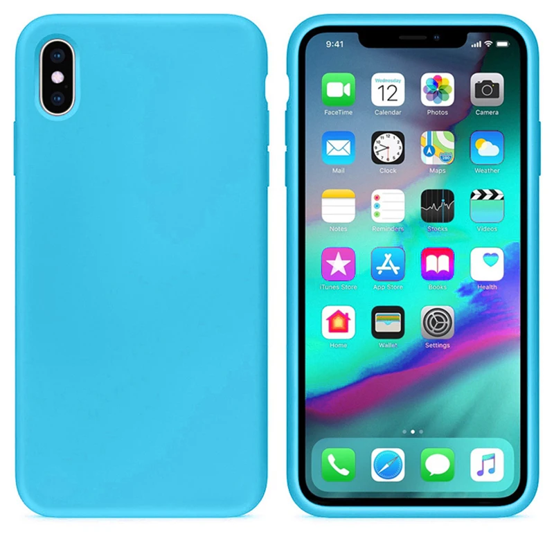 Милый яркий матовый чехол для телефона iphone X 10 7 8 Plus XR XS MAX 6 6S 5 5S SE 11 Pro MAX Мягкий ТПУ силиконовый защитный чехол - Цвет: SBlue