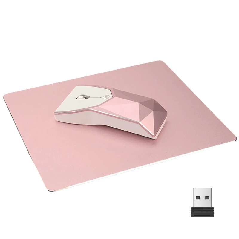 2 4G USB Беспроводная Бесшумная мышь из алюминиевого сплава перезаряжаемая
