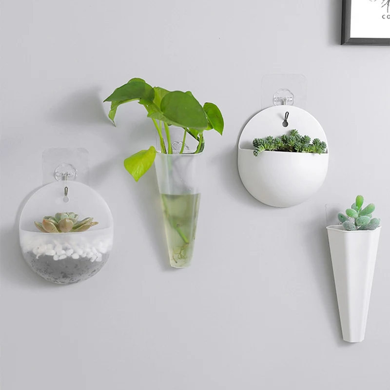 

New Creative Plastic Plant Pot Hanging Planter Pot Wall Mounted Flower Planter Garden Indoor Wall Decor For Succulent Plant