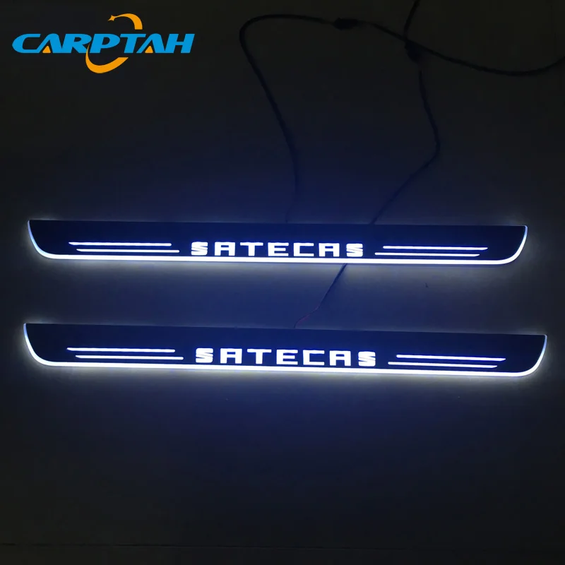 

CARPTAH Trim Pedal Car Exterior Parts LED Door Sill Scuff Plate Pathway Dynamic Streamer light For Seat Ateca 2017 2018 2019