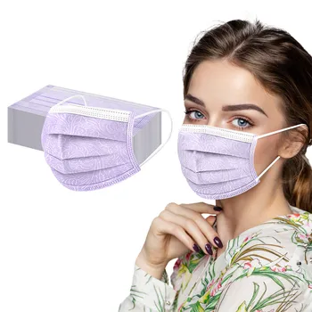 

10/20/30/40pcs 50 Pcs Disposable Face Mask Adult 3ply Breathable Meltblown Respirato Mouth-muffle Dustproof Disposable Mouth Mas