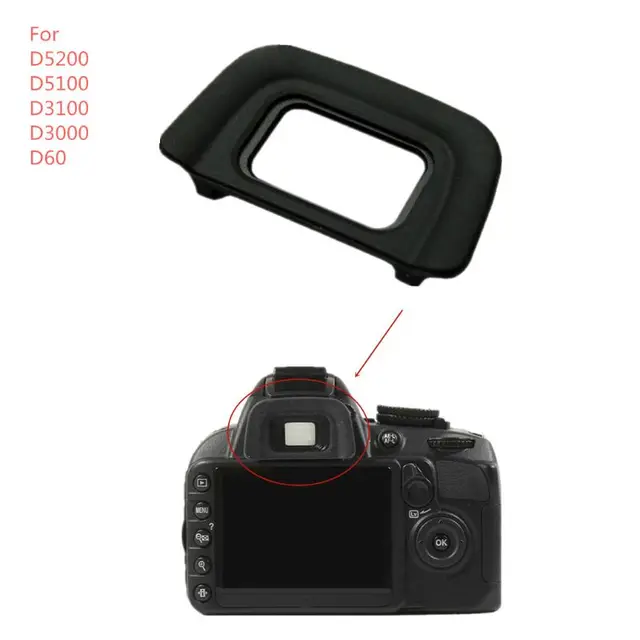 Mirino Oculare Per Nikon D3000, D5000, D3100 - Sostituto DK-24 In Plastica Nero - Foto 13