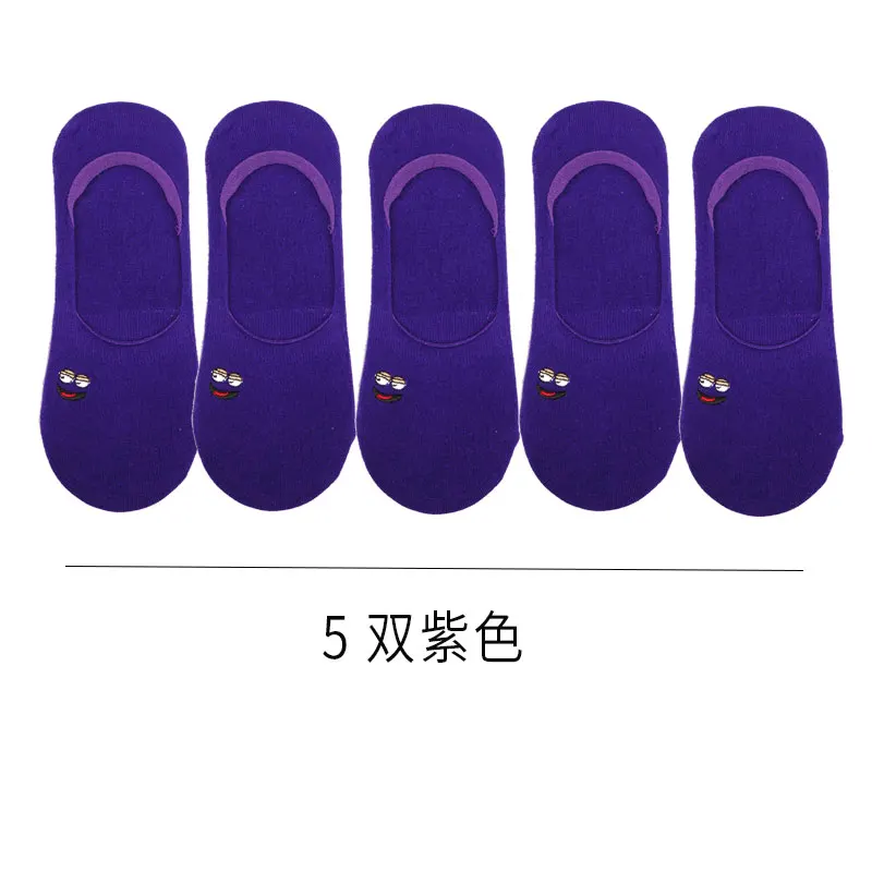 Kawayi/Женские Носки с рисунком; японские носки-башмачки до лодыжки; модные невидимые Нескользящие хлопковые носки для девочек; забавные носки; короткие носки - Цвет: 15