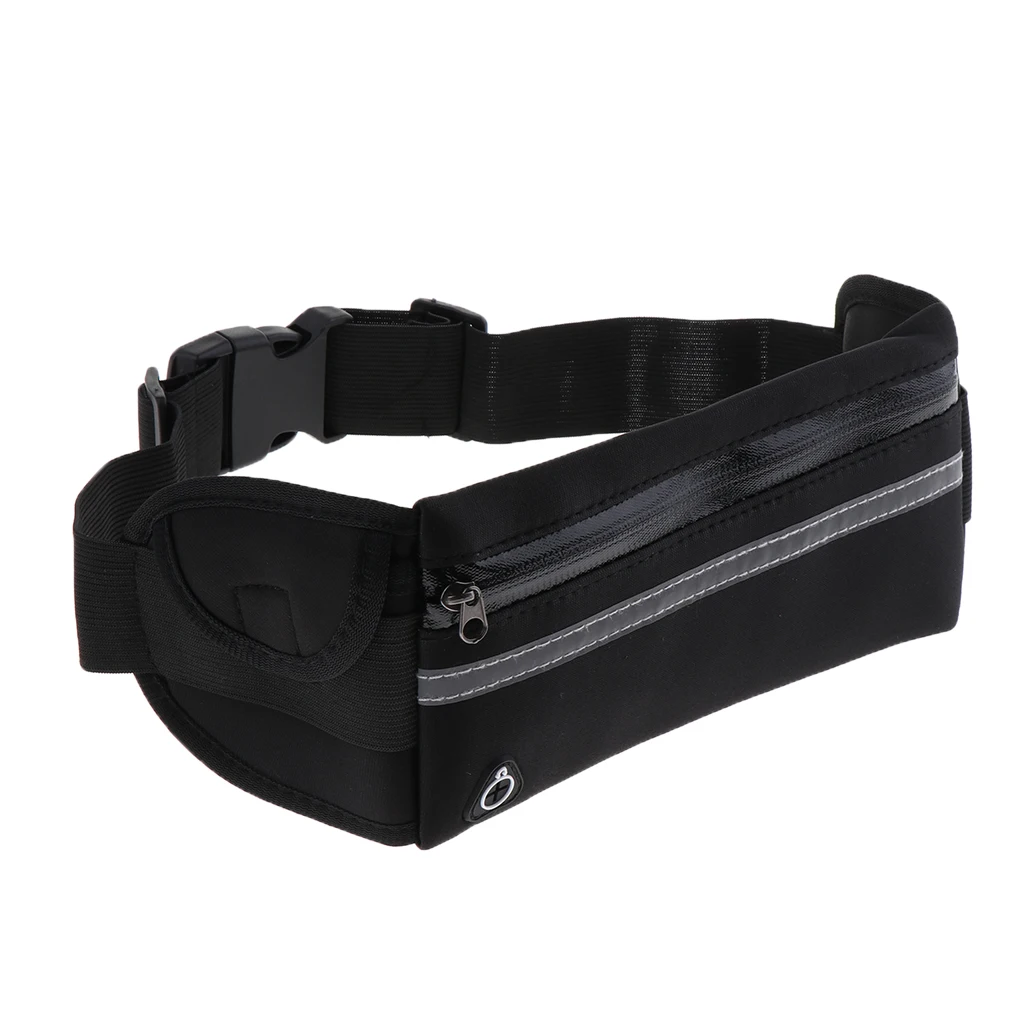 Reflect Running Belt Jogging Cycling Waist Pouch Bag W/ Water Bottle Holder Running Bags for Outdoor Sports