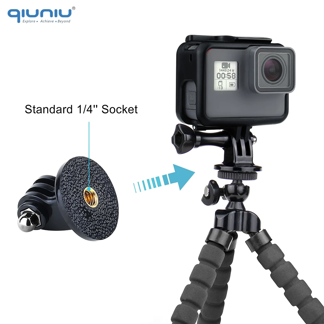 QIUNIU Durable Protective Housing Case for Action Cameras - Enhanced Accessory
