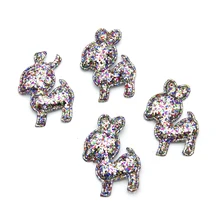 5 шт. 5,4*4 см олень Морская звезда Любовь Сердце Форма Лоскутная блестящая нашивка для ободок на голову, заколка, материалы для ручных поделок, 5Yc6098