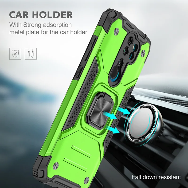 for Xiaomi Redmi Note 8 Pro Case Cover Armor Impact Shockproof Metal Holder Magnet Phone Case for on Xiaomi Redmi Note 8 Pro iphone pouch