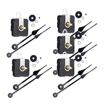 

5x DIY Quartz Clock Mechanism Movement with Large Black Hands 175mm. Wall Clock