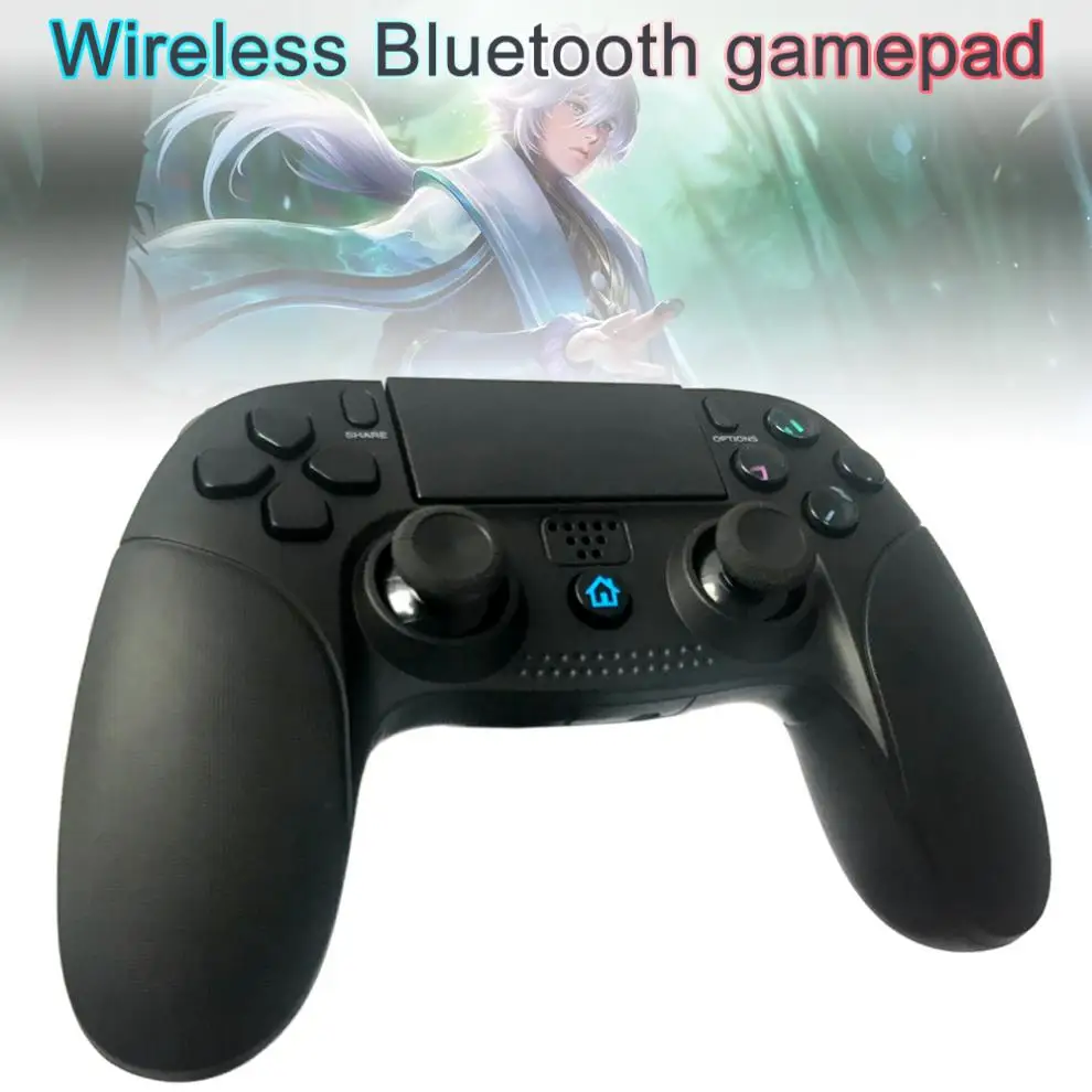 Беспроводной Bluetooth Pro игровой контроллер ручка с сенсорной панелью+ противоскользящие Метки+ Встроенный цветной светодиодный+ чехол для наушников