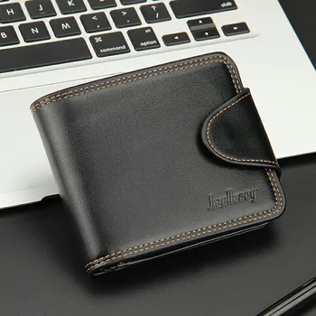 

Small Men Wallets Credit Card Holders Zipper Luxury Brand Famous Handmade Leather Men Wallet Coin Pocket Male Purse Clutch Black
