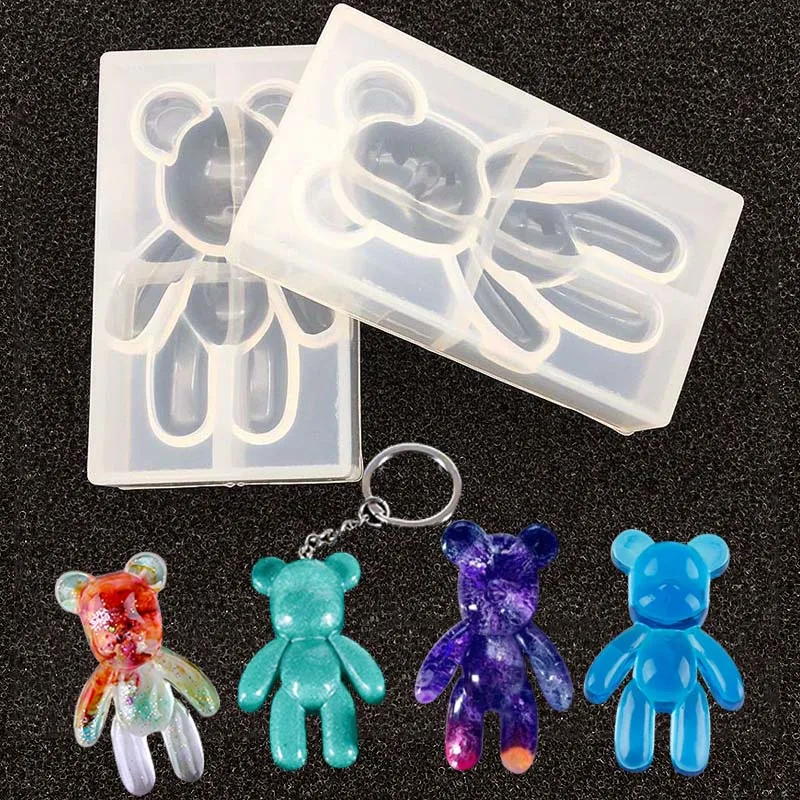 Fashion Silicone Bear Shape Animals UV Molds For Resin Jewelry DIY Mold Resin Molds For
