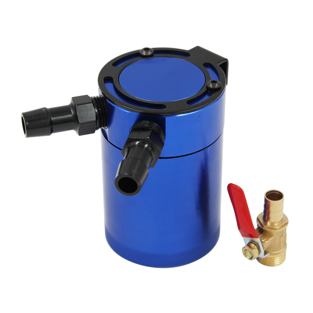 Baffled Oil Catch Can Tank Reservoir With Removable Darin Vavle Fuel Oil Seperator Air Car Racing Refitting Parts