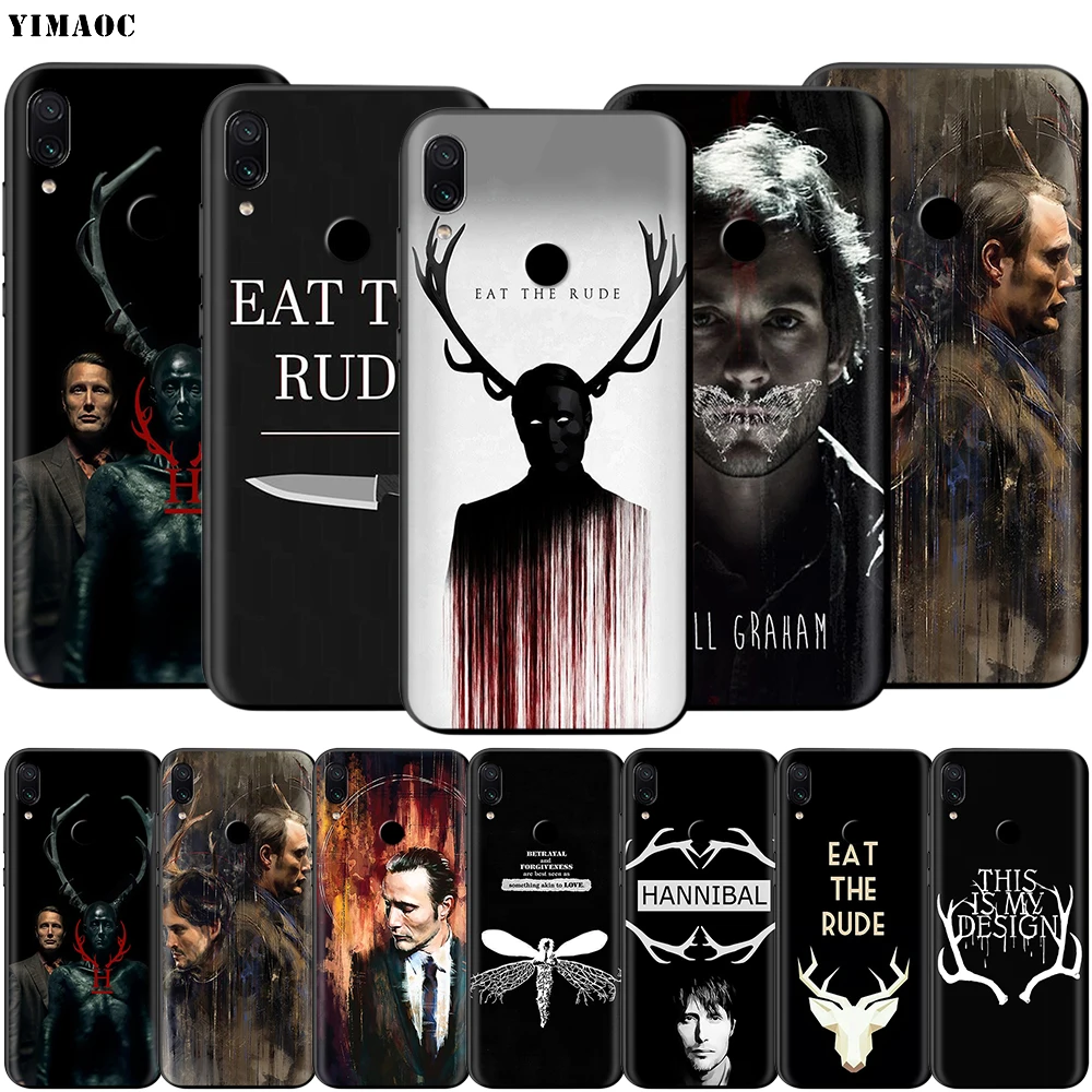 Мягкий ТПУ чехол YIMAOC Hannibal Eat the Rude для Xiaomi Redmi mi Note MAX 3 6 6A 7 mi6 mi8 9 se a1 a2 Pro Lite go pocophone