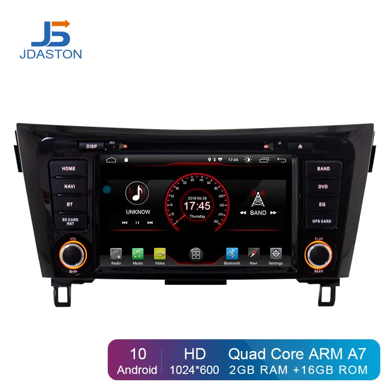 Автомобильный DVD плеер JDASTON Android 10 0 для Nissan qashqai X Trail 2014 2018 мультимедиа GPS навигация