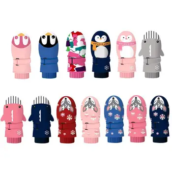 

Skiing Waterproof Ski Gloves Children Cartoon Glove Gloves Sharks Breathable For Kids Skiing Winter Warmest Snowboardi T1N6