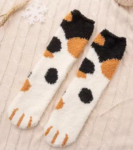 Зимние теплые мягкие носки-тапочки с когтями для новорожденных мальчиков и девочек - Цвет: Black 02