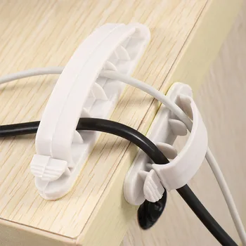 

10Pcs/Set Desktop Wire Holder Splitter Earphone Data Line Buckle Cable Organizer Fixed Clip Cord Winder Home Practical
