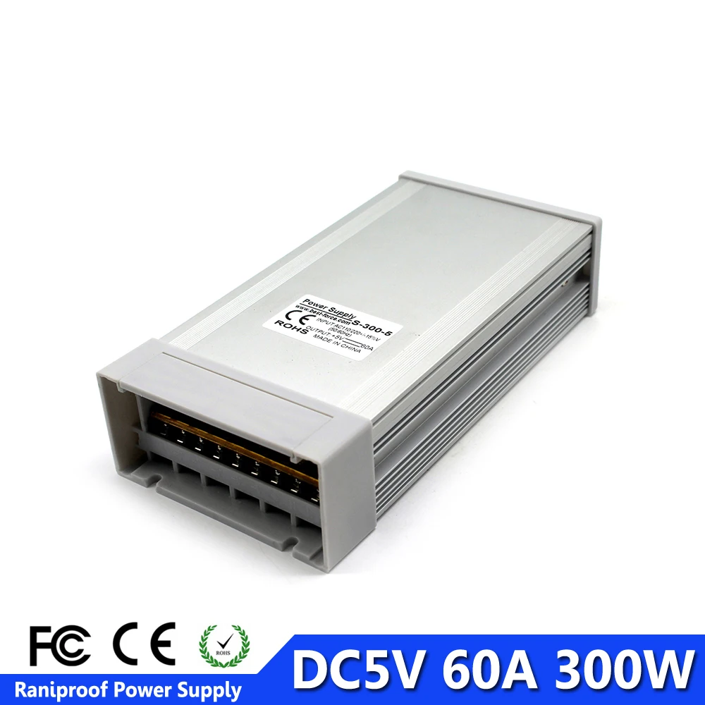 Одиночный непромокаемый переключатель питания DC5V DC12V DC24V 300 Вт 350 Вт трансформатор AC-DC открытый SMPS для светодиодной ленты свет лампы