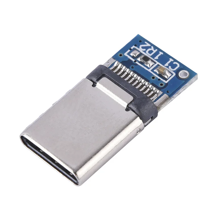 10 шт./лот USB 3,1 type C разъем 12PIN Быстрая зарядка розетка адаптер розеток для припоя провода и кабель Модуль платы блока программного управления - Цвет: Армейский зеленый